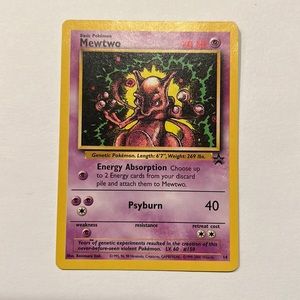 Pokemon Mewtwo  1995 Black Star Promo card 14 LV. 60 #150 Near Mint